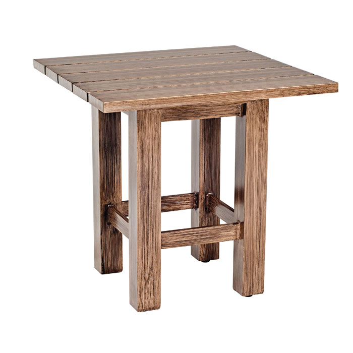 Whitecraft Augusta Aluminum Woodlands 24 Square End Table by Woodard - Image 3